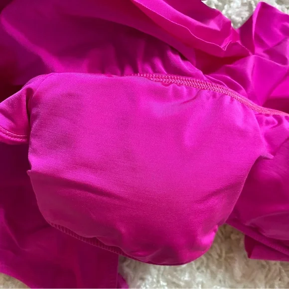 Trina Turk Off Shoulder Bikini, Pink, size 8 - Picture 2 of 6